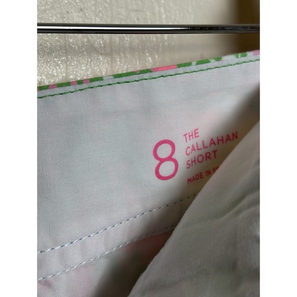Lilly Pulitzer Pink Green Floral Tropical Print The Callahan Short Size 8 - Picture 6 of 8